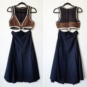 RUNWAY Prownza Schouler Sleeveless Crotchet Cut Out Midi Dress